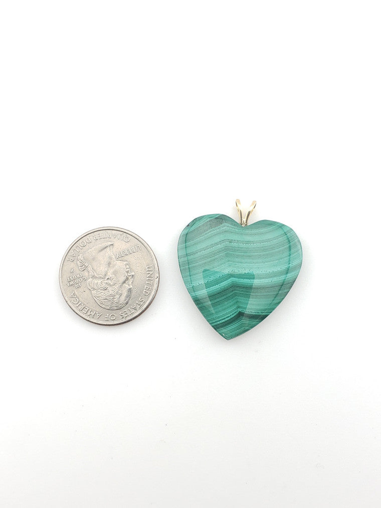 Malachite Heart Pendant