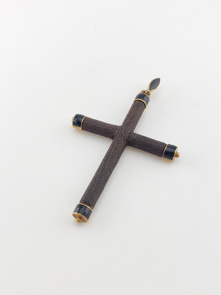 C.1850 Braided Hair Cross