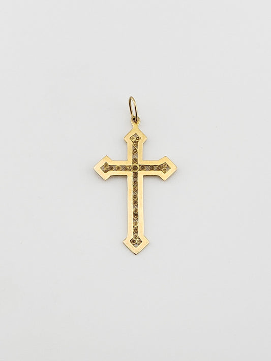 14K Large Cross Pendant
