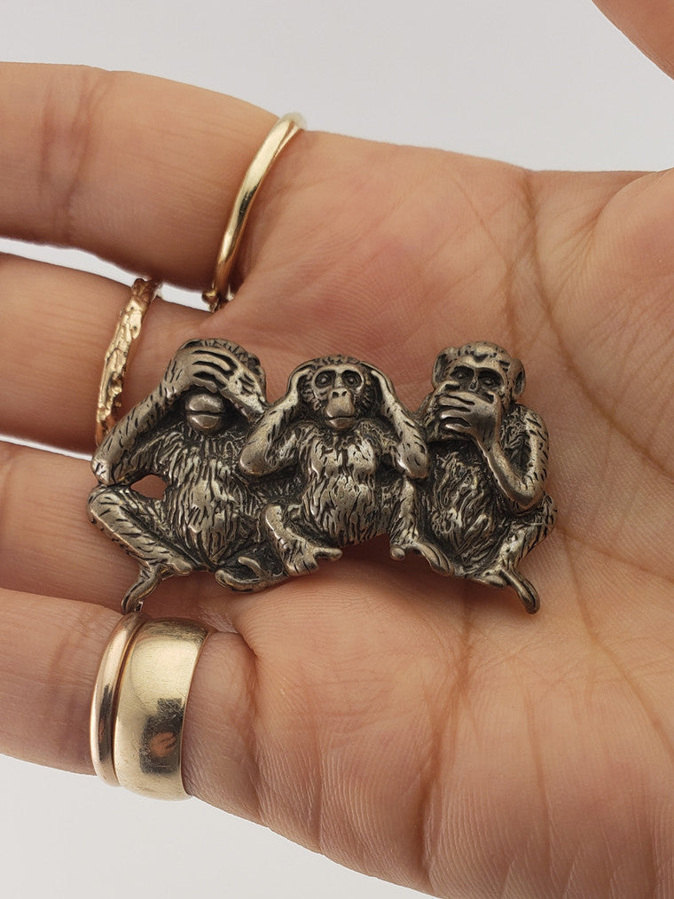 SS "Three Wise Monkeys" Pin