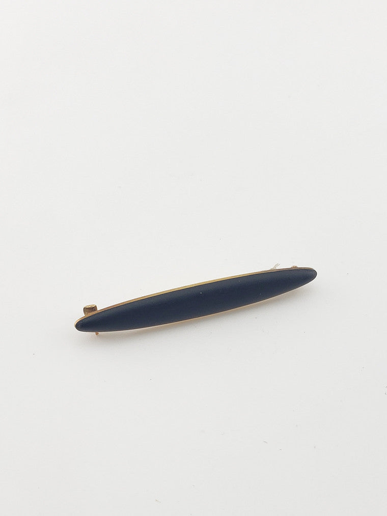 Satin Finished Black Enamel Pin