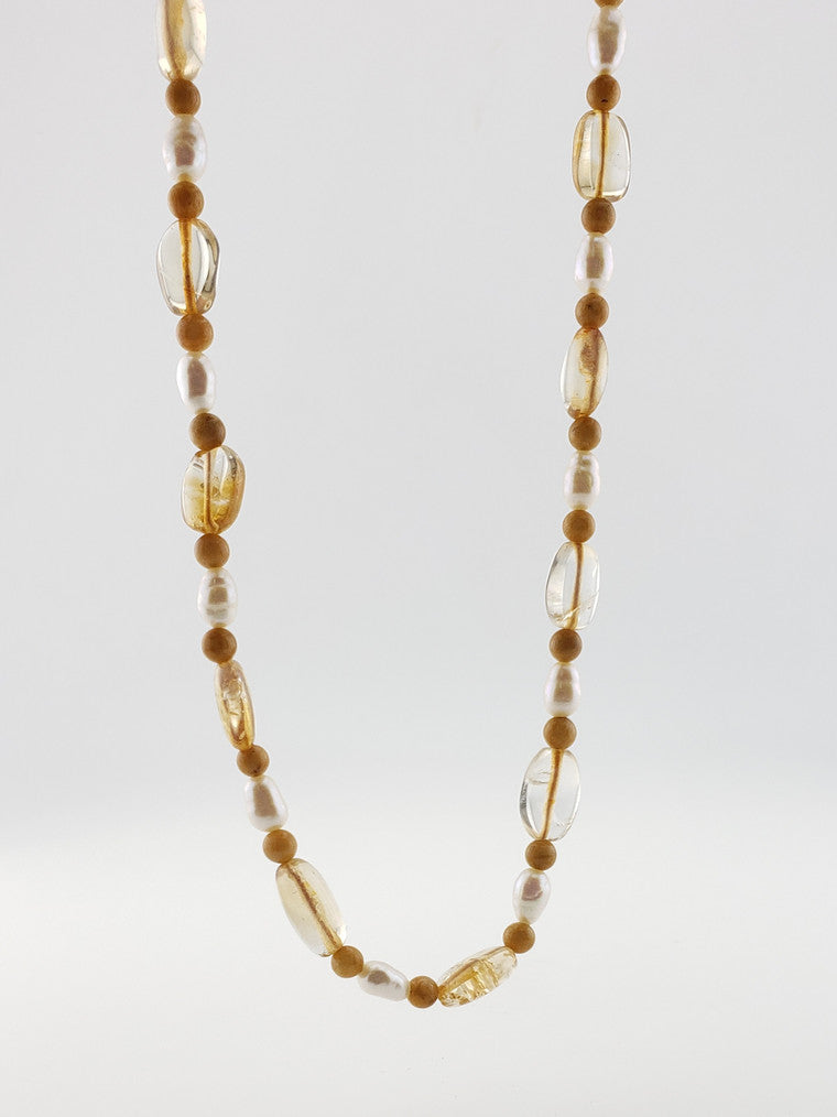 Citrine, Agate and Pearl Strand