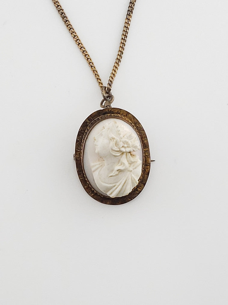 1890 Cameo Pendant Pin