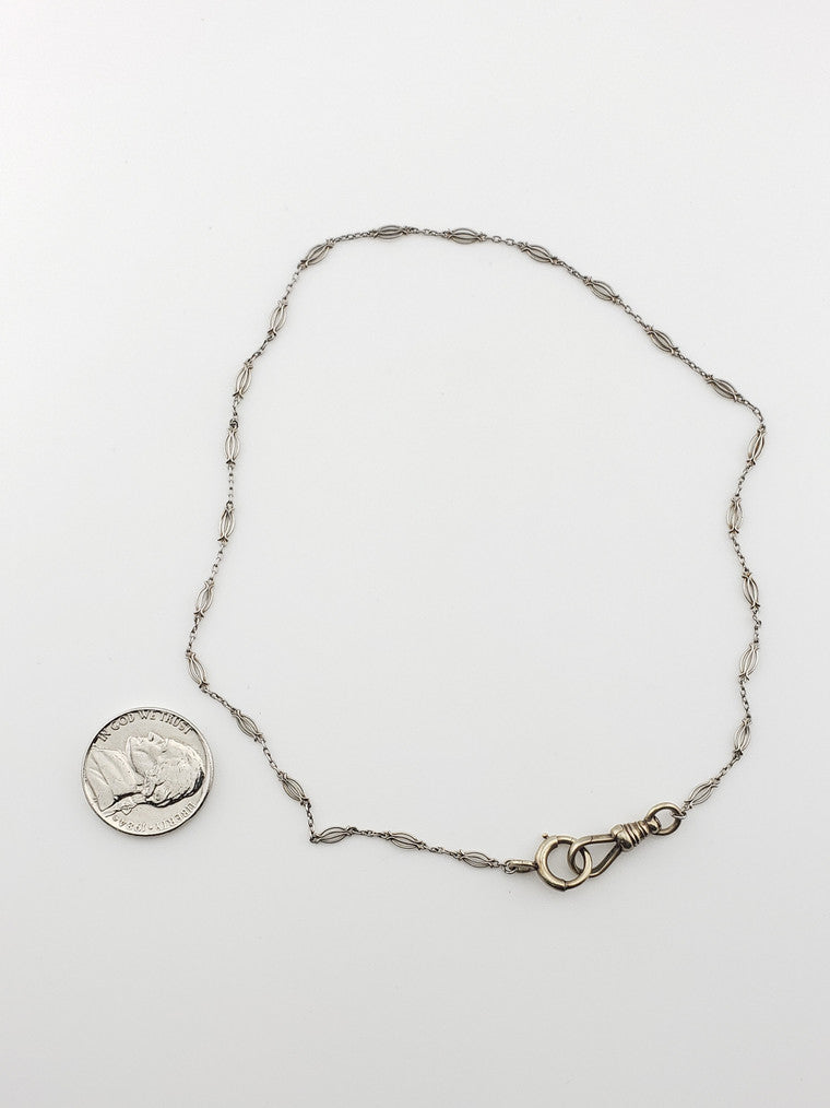 14k WG and Platinum Watch Chain