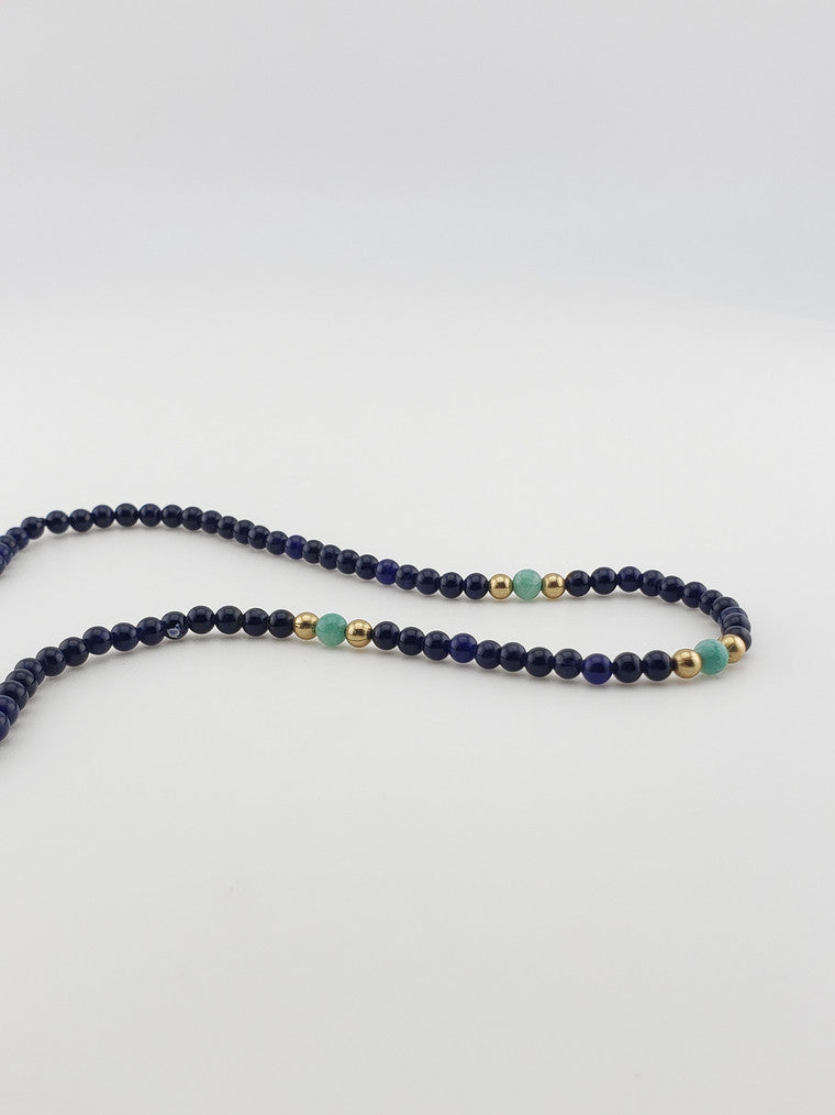 Sodalite and Amazonite Strand