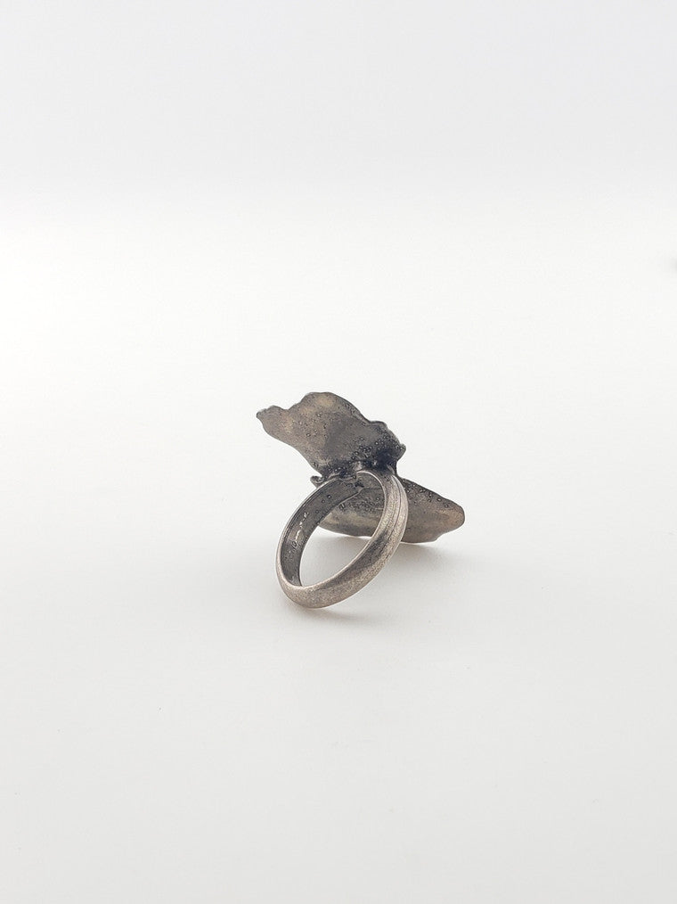 Sterling Silver Art Nouveau Bun-Up Ring