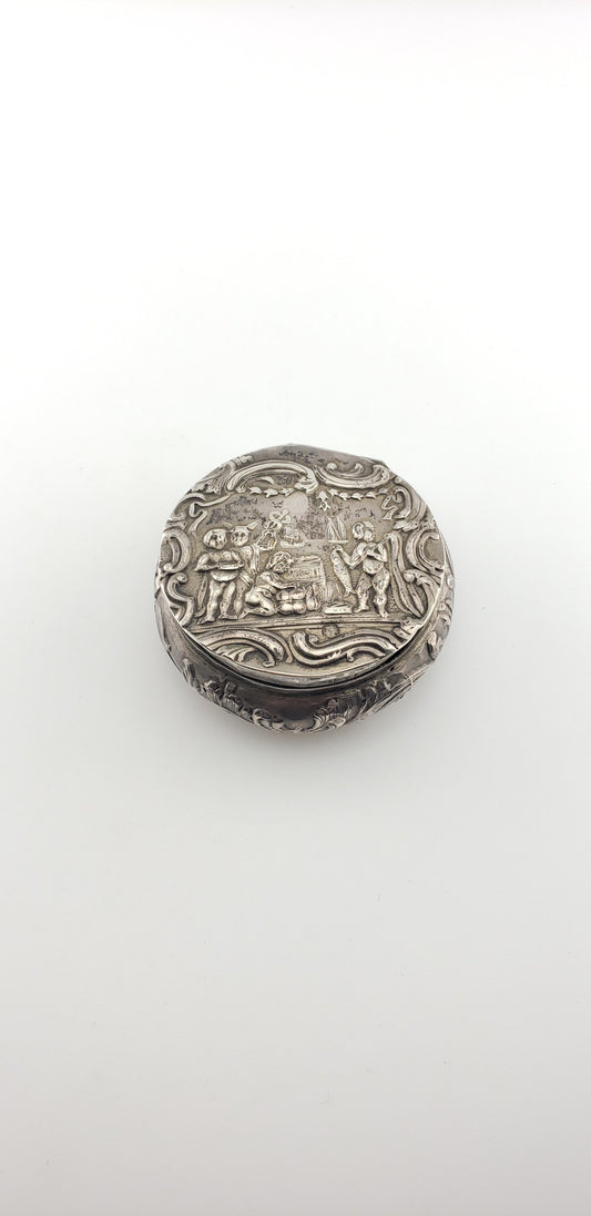 Antique Dutch Silver Story Telling Box