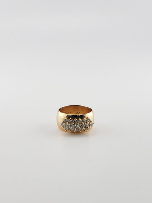 Triple Row Diamond Ring