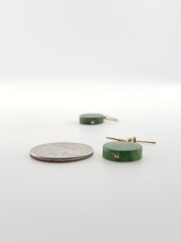 GF Jade Disc Earrings