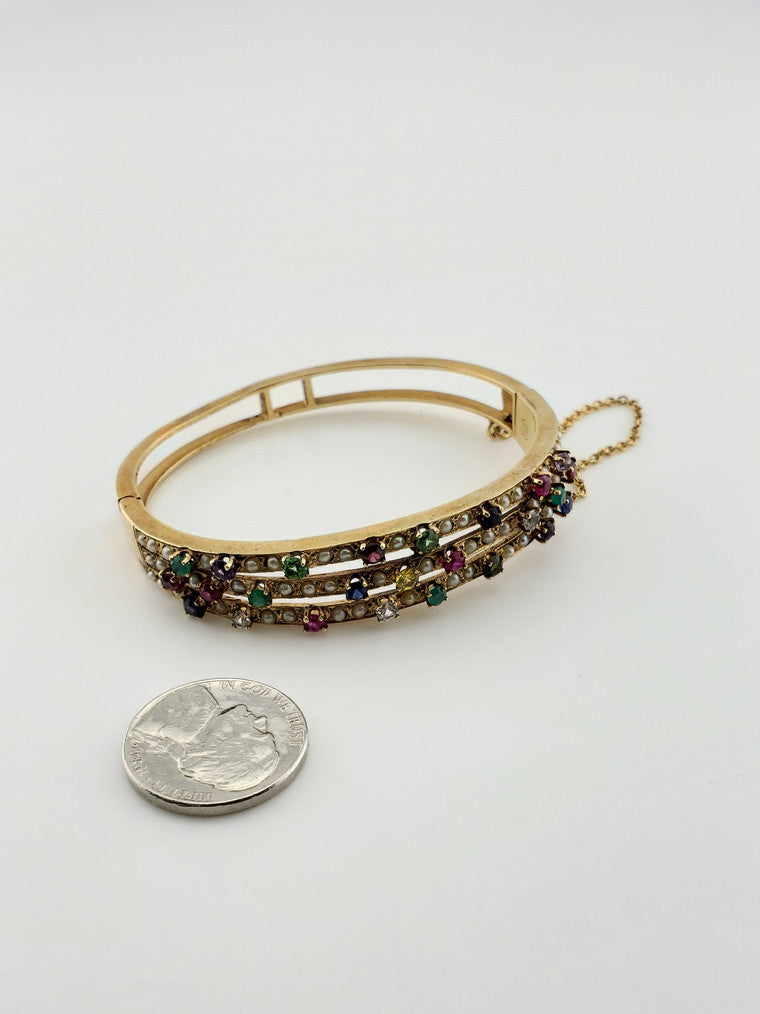 Multi Gemstone Bangle
