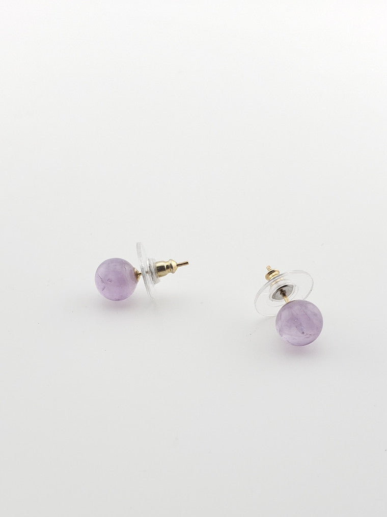 14k Amethyst Studs