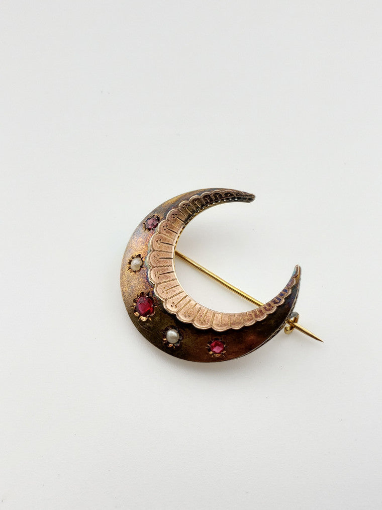 Antique Moon Pin