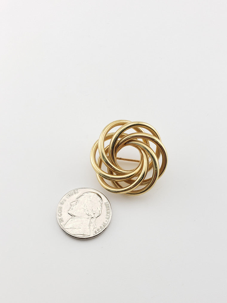 14k Swirl Pin