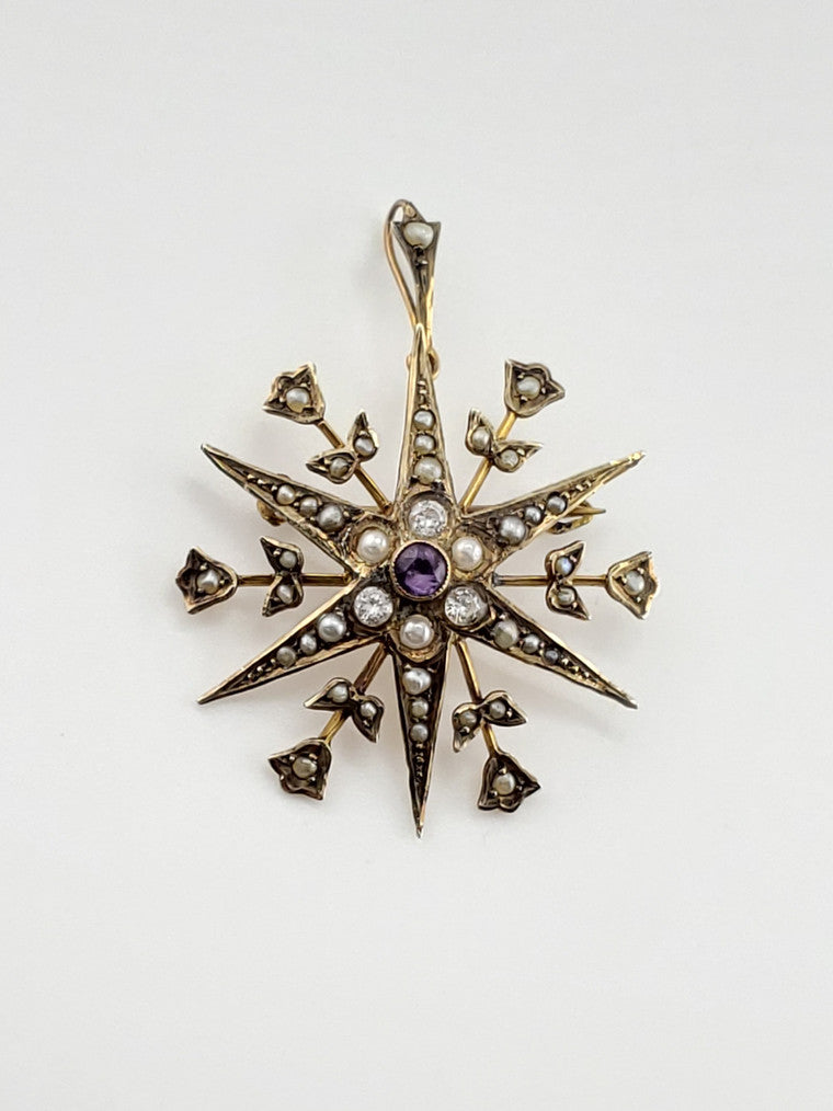 Pearl Star Pin/Pendant