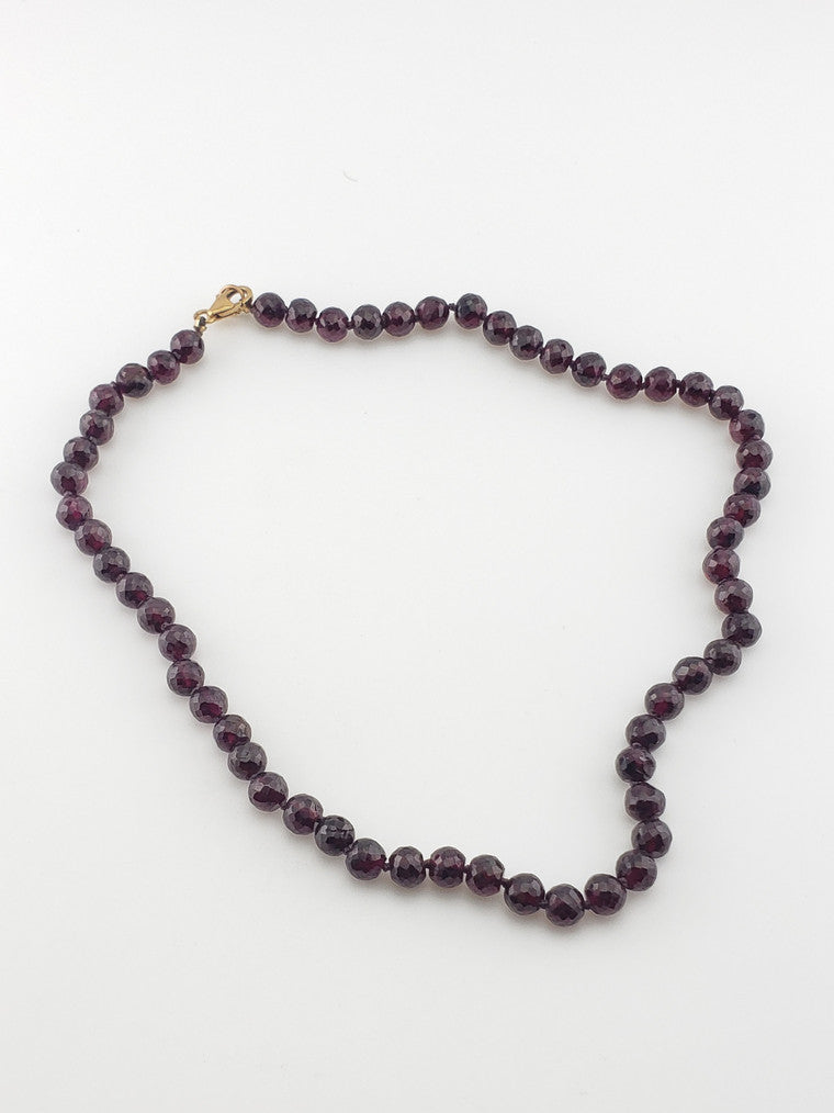GF Faceted Garnet Strand