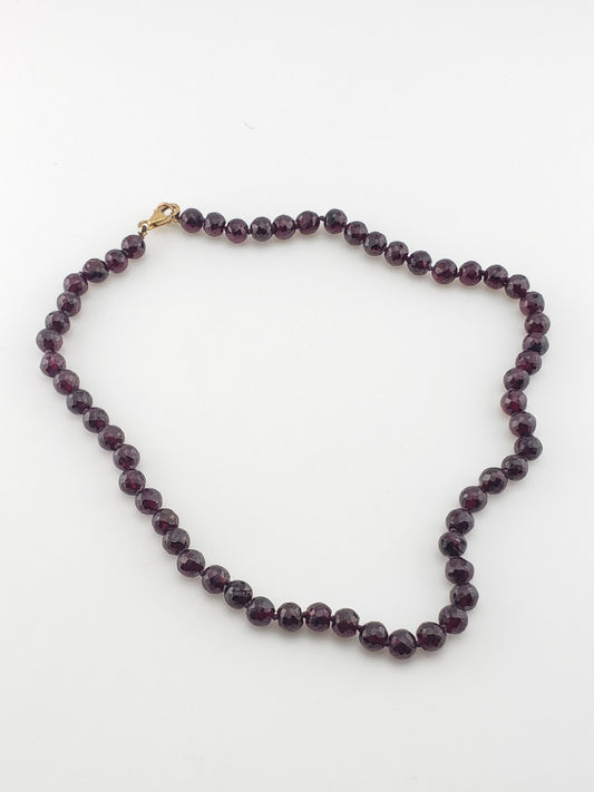 GF Faceted Garnet Strand