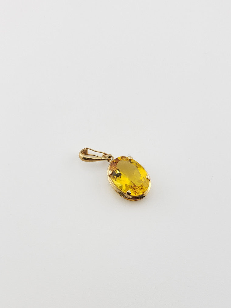 Oval Citrine Enhancer Pendant