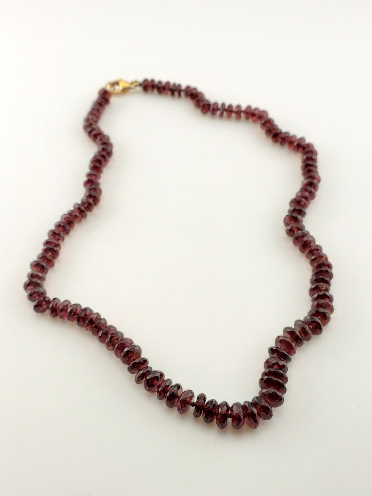 GF Faceted Garnet Strand