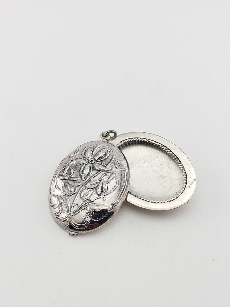 SS Slide Floral Locket