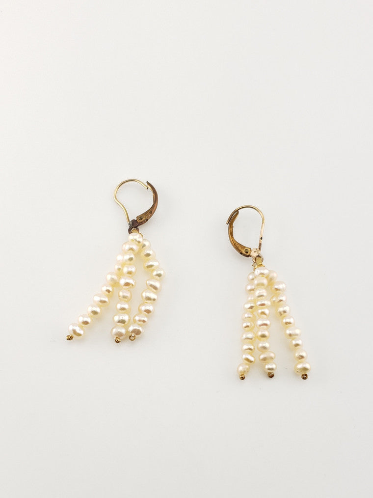 GF Pearl Dangle Earrings
