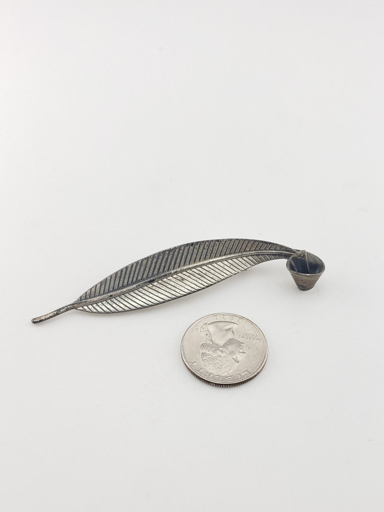 1940 Retro Sterling Leaf Pin