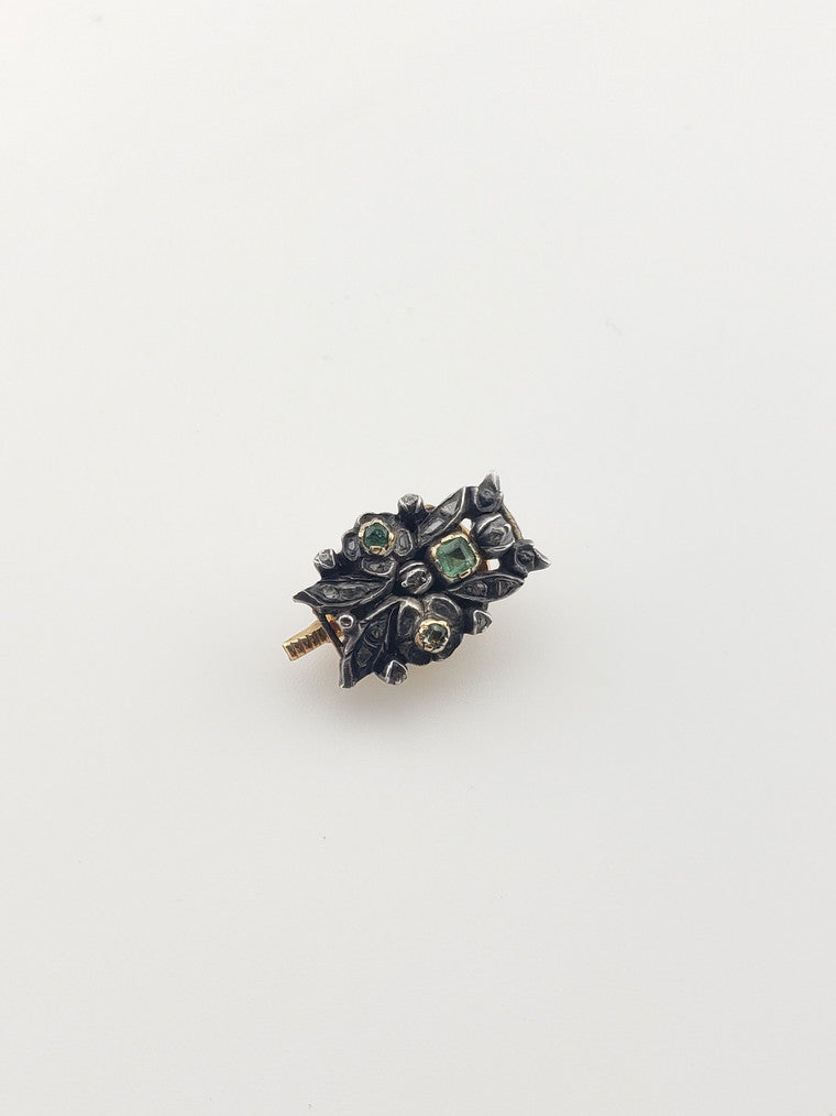 Georgian Style Emerald Clasp