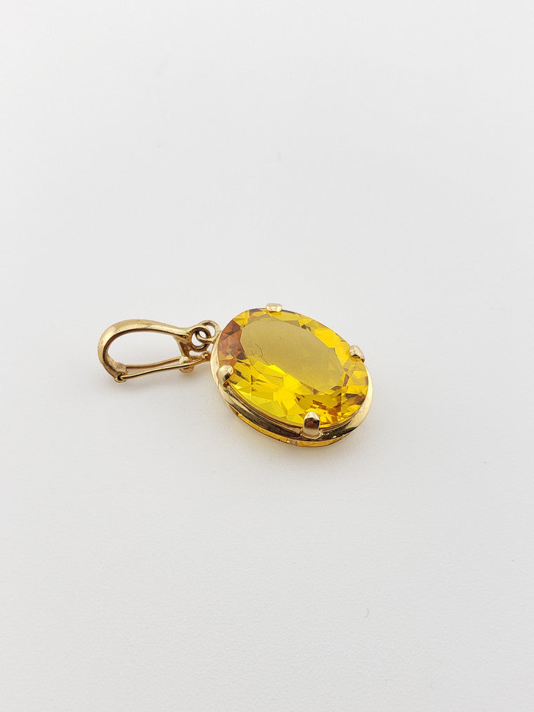 Oval Citrine Enhancer Pendant