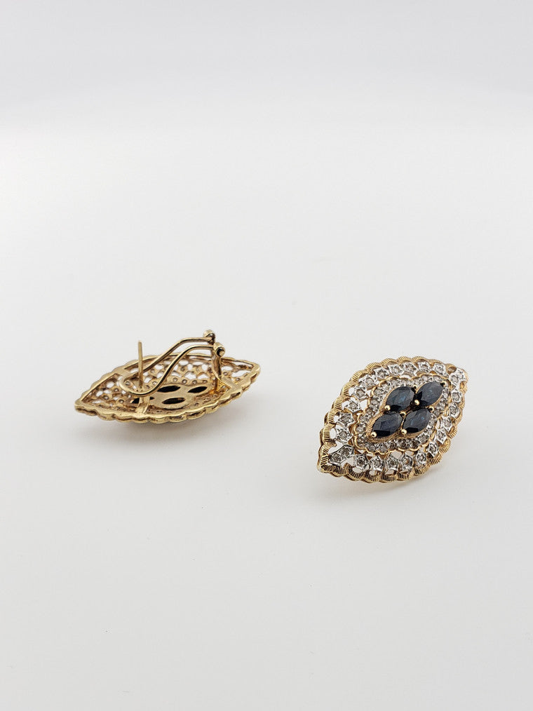 Sapphire Marquise Earrings