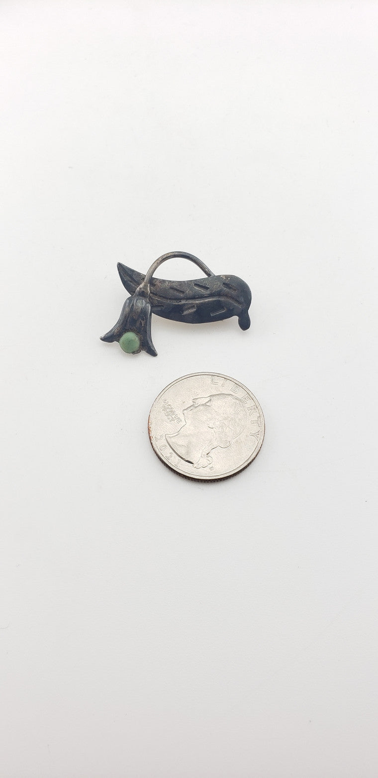 Turquoise Flower Pin