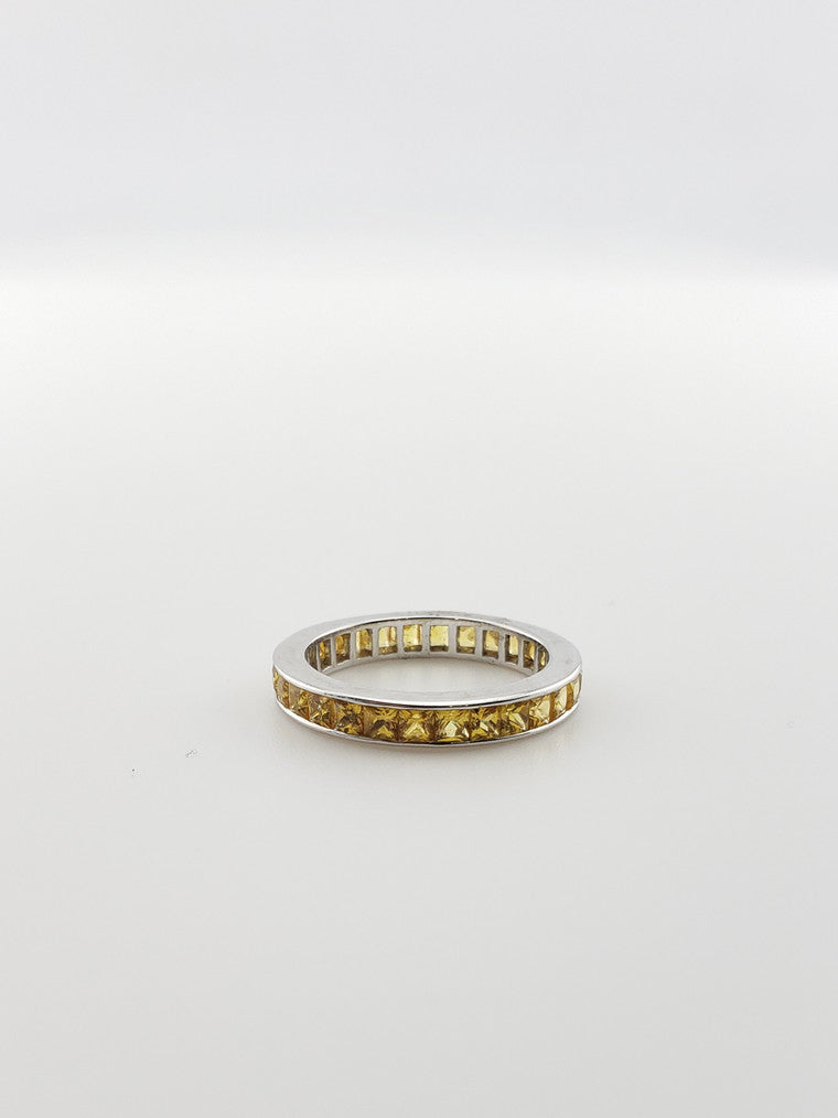 Yellow Sapphire Eternity Band