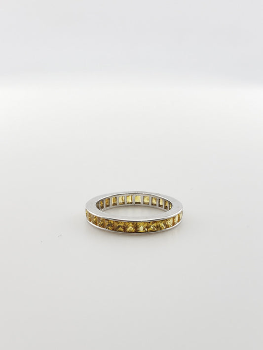 Yellow Sapphire Eternity Band