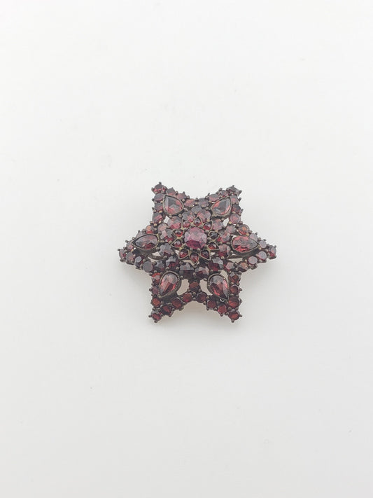 Victorian Garnet Star Brooch