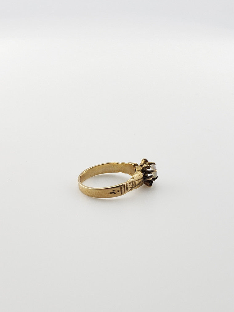 Opal Claw Solitaire Ring