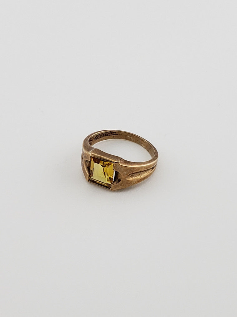 Synthetic Canary Yellow Sapphire Ring
