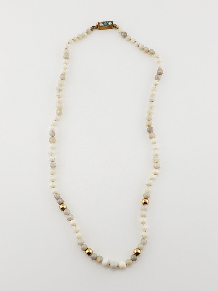 Round Small Opal Strand 15"