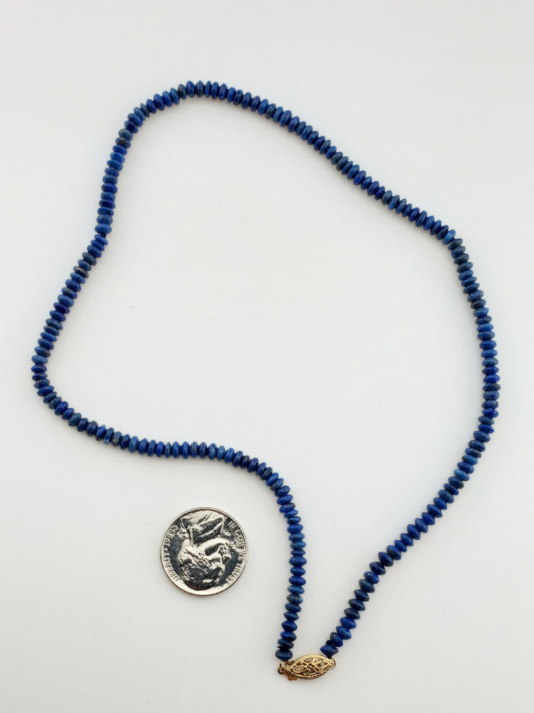 14k Clasp Lapis Strands