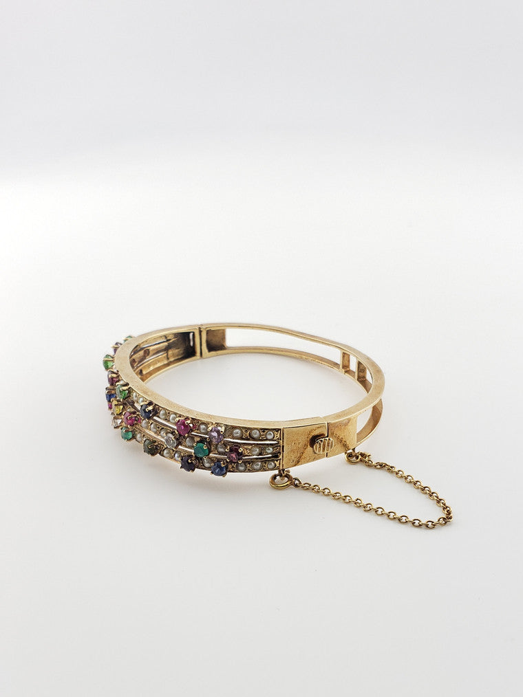 Multi Gemstone Bangle