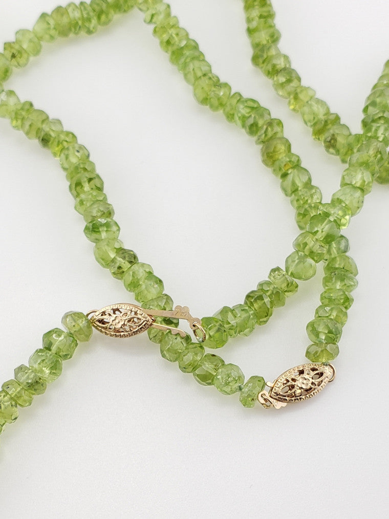 Faceted Peridot Strand