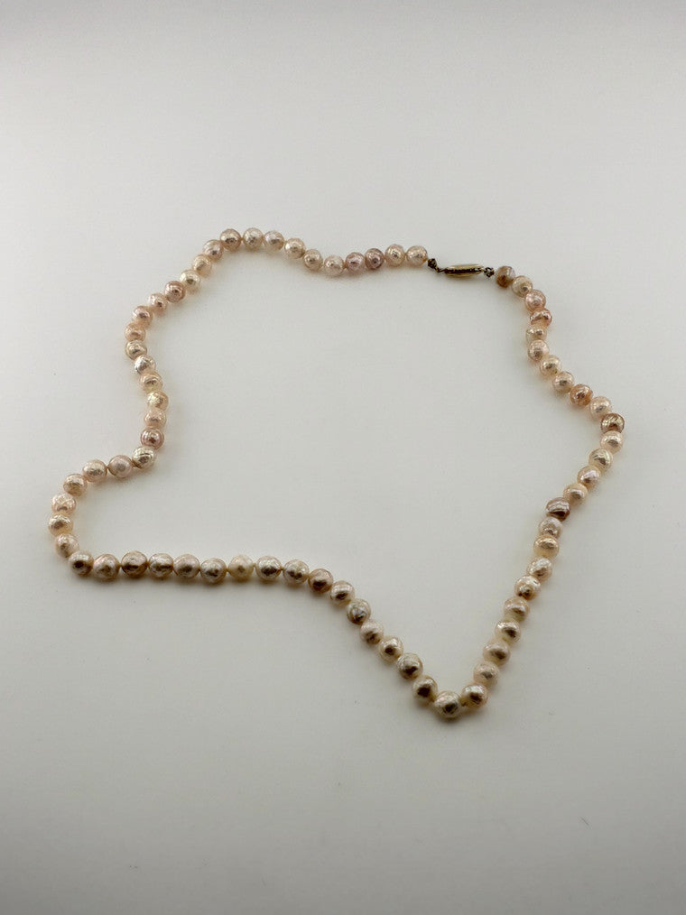 GF Faceted Pink Pearl Strand