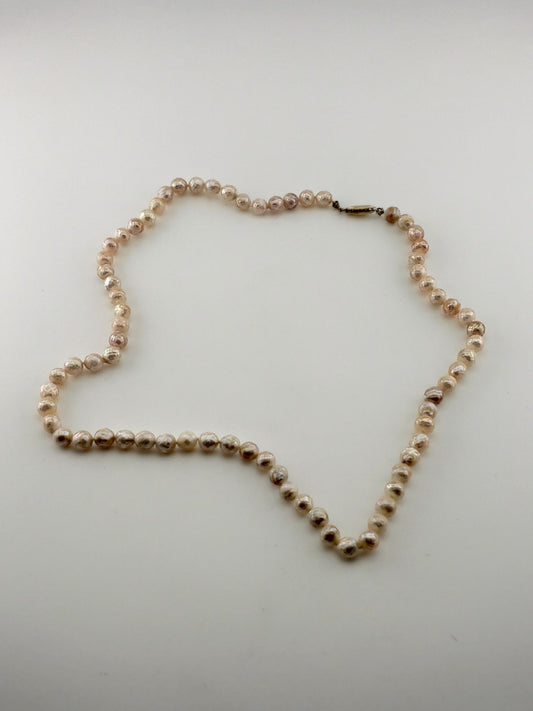 GF Faceted Pink Pearl Strand