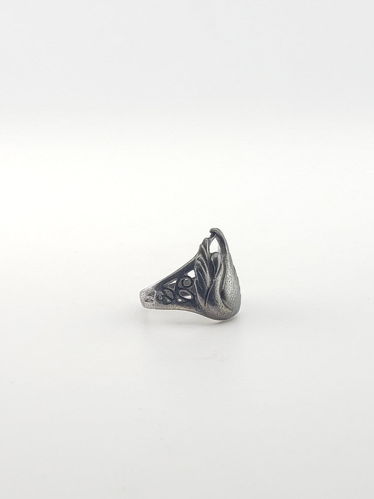 Silver Swan Ring