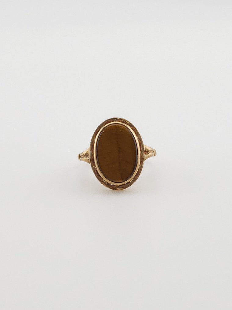 Reflective Tiger Eye Ring
