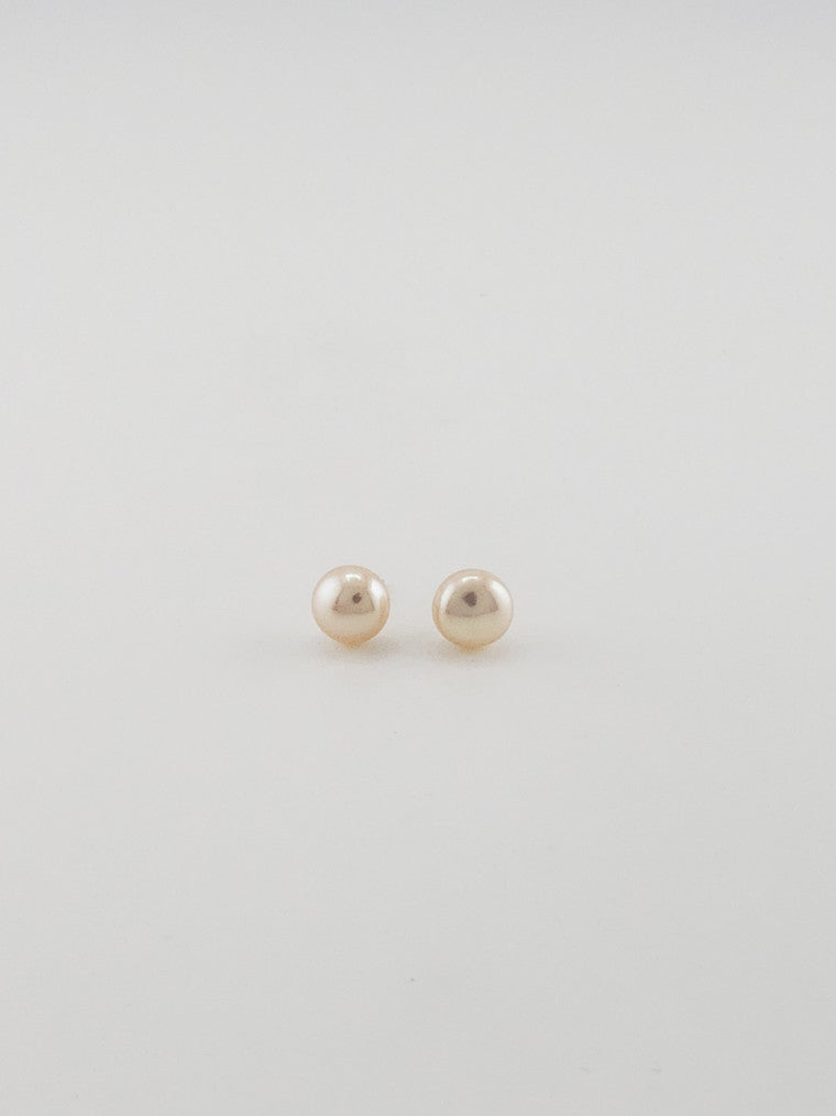 Pearl Studs- Peach #2