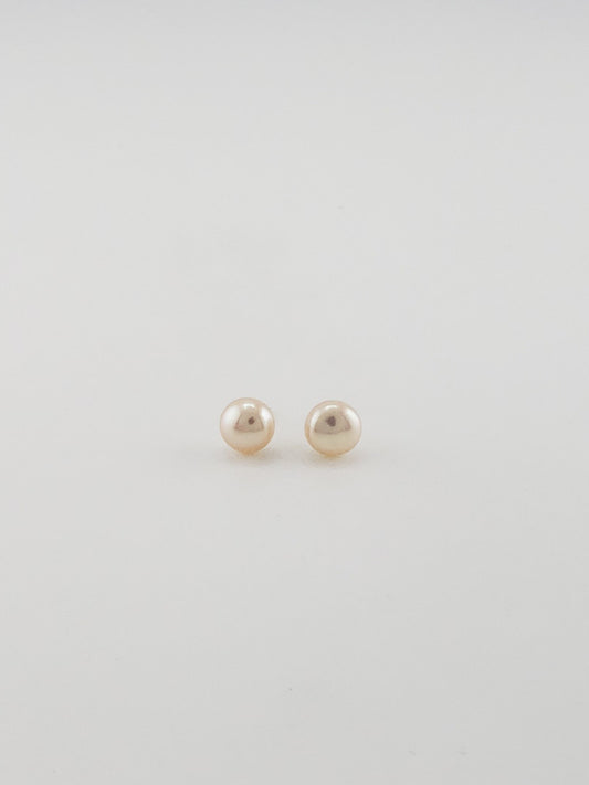 Pearl Studs- Peach #2