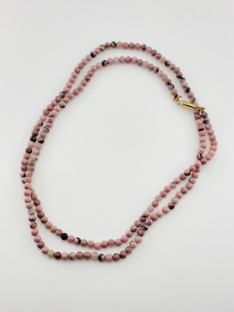 GF Long Rhodonite Strand