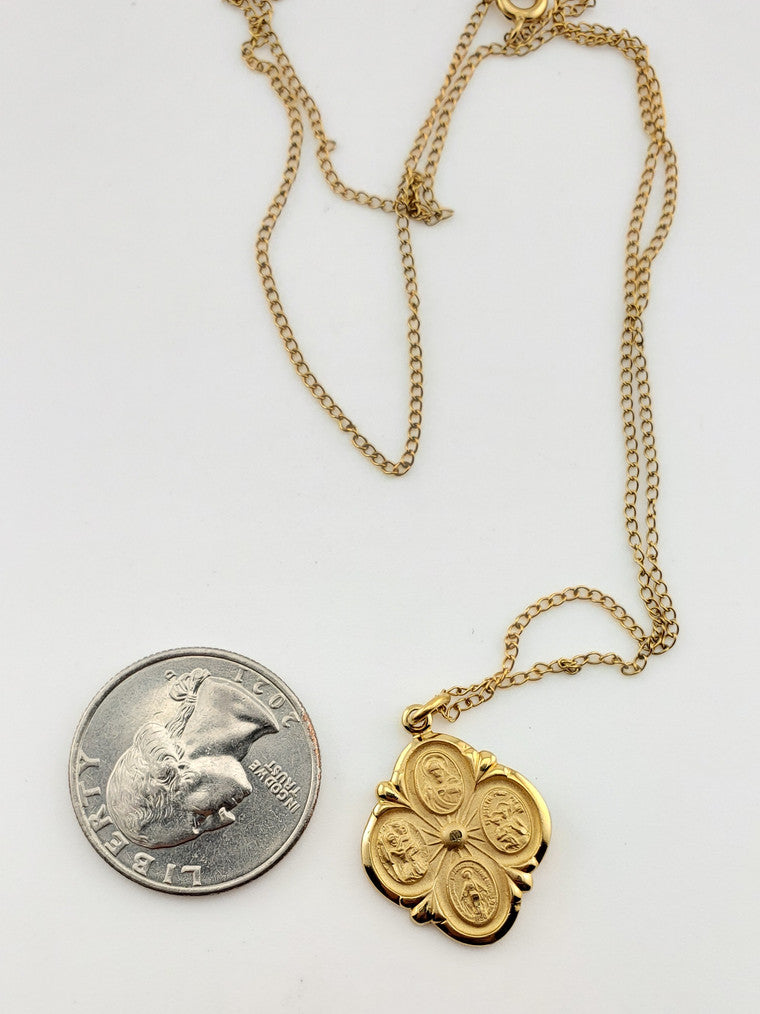 Religious Medallion Necklace