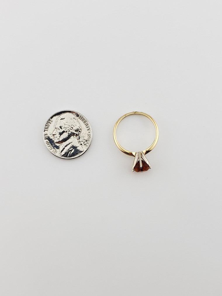 Madeira Quartz Solitaire Ring