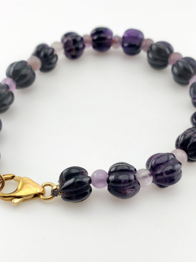 GF Amethyst Bead Bracelet