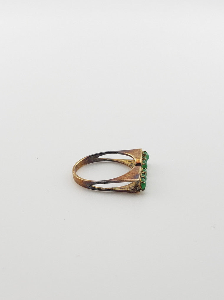 Jade Row Ring
