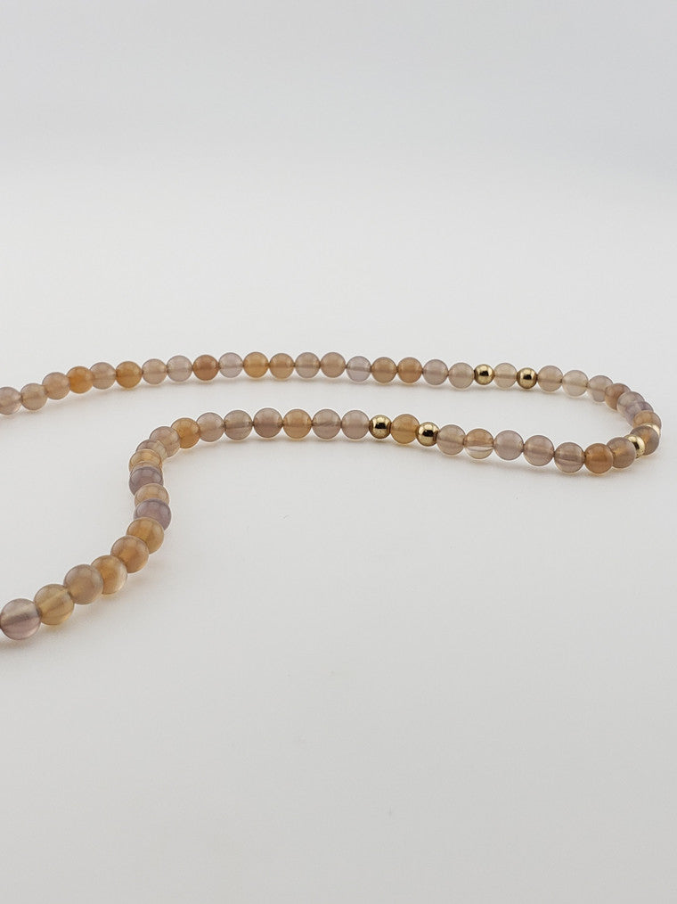 Soft Gray Chalcedony Strand